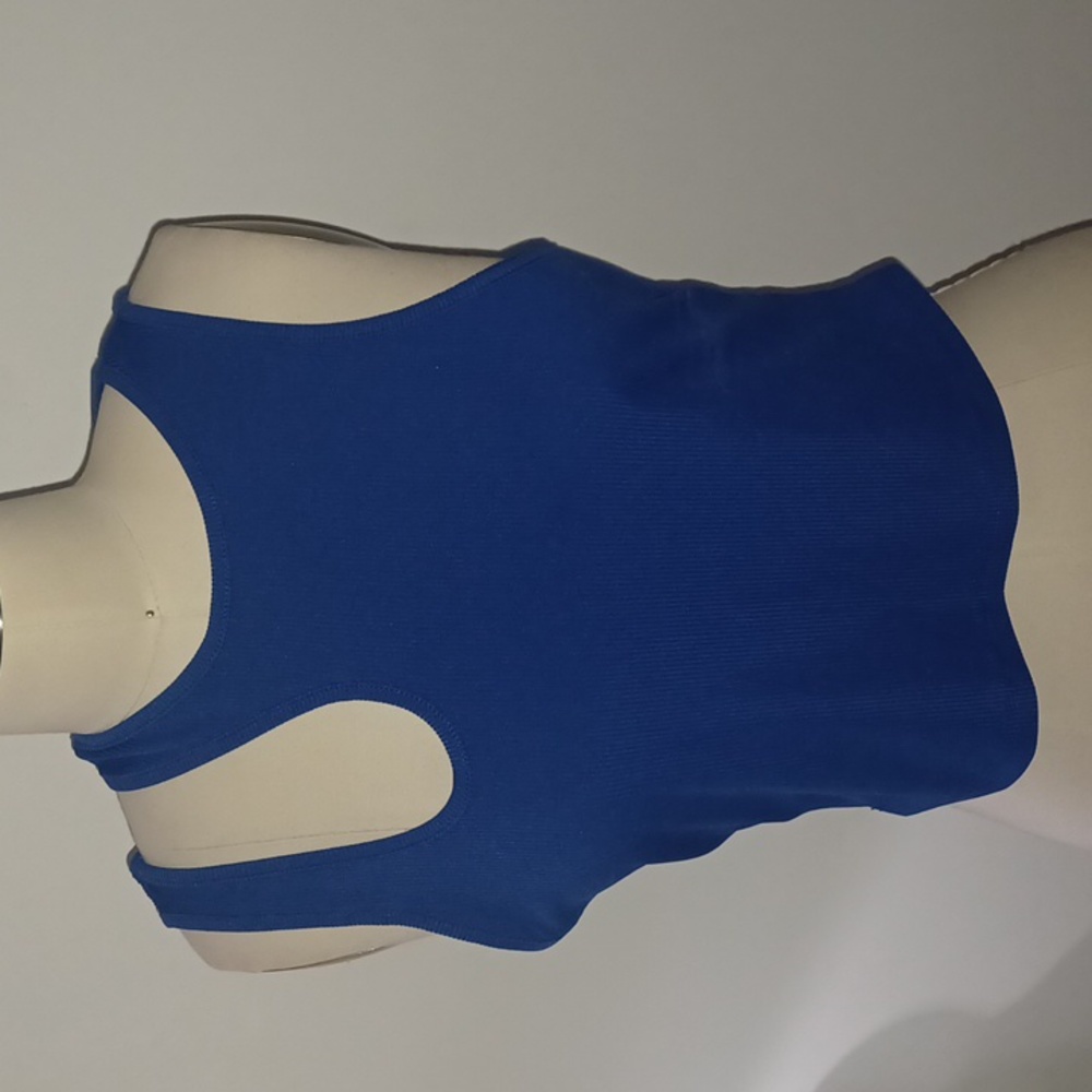 SHEIN SZ LARGE ROYAL BLUE CROP TOP